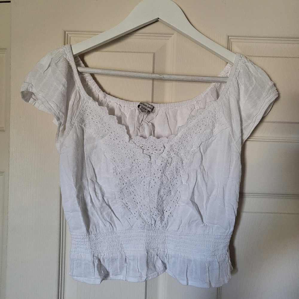 American Eagle Eyelet Top